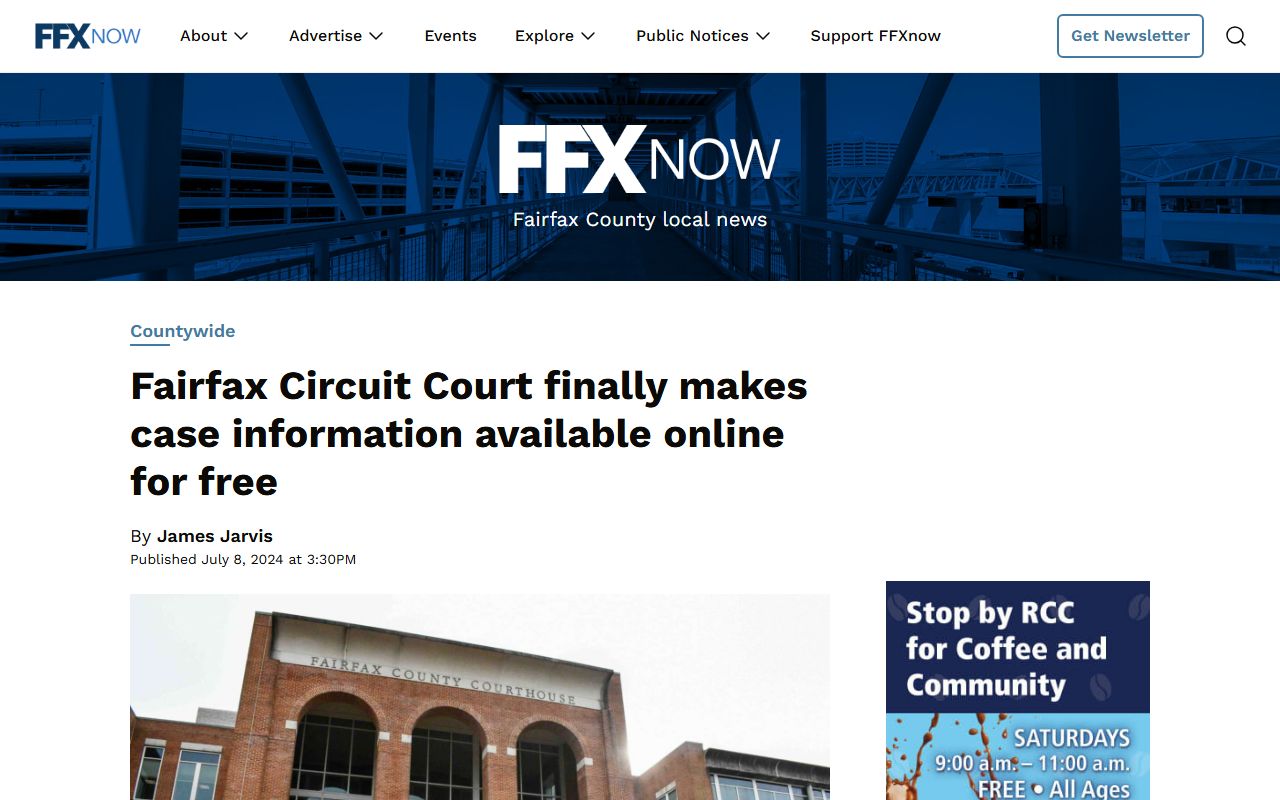 Fairfax County Circuit Court court records search