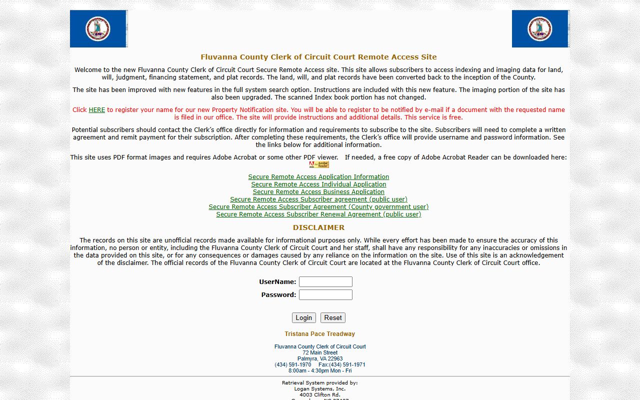 Fluvanna County court records remote access