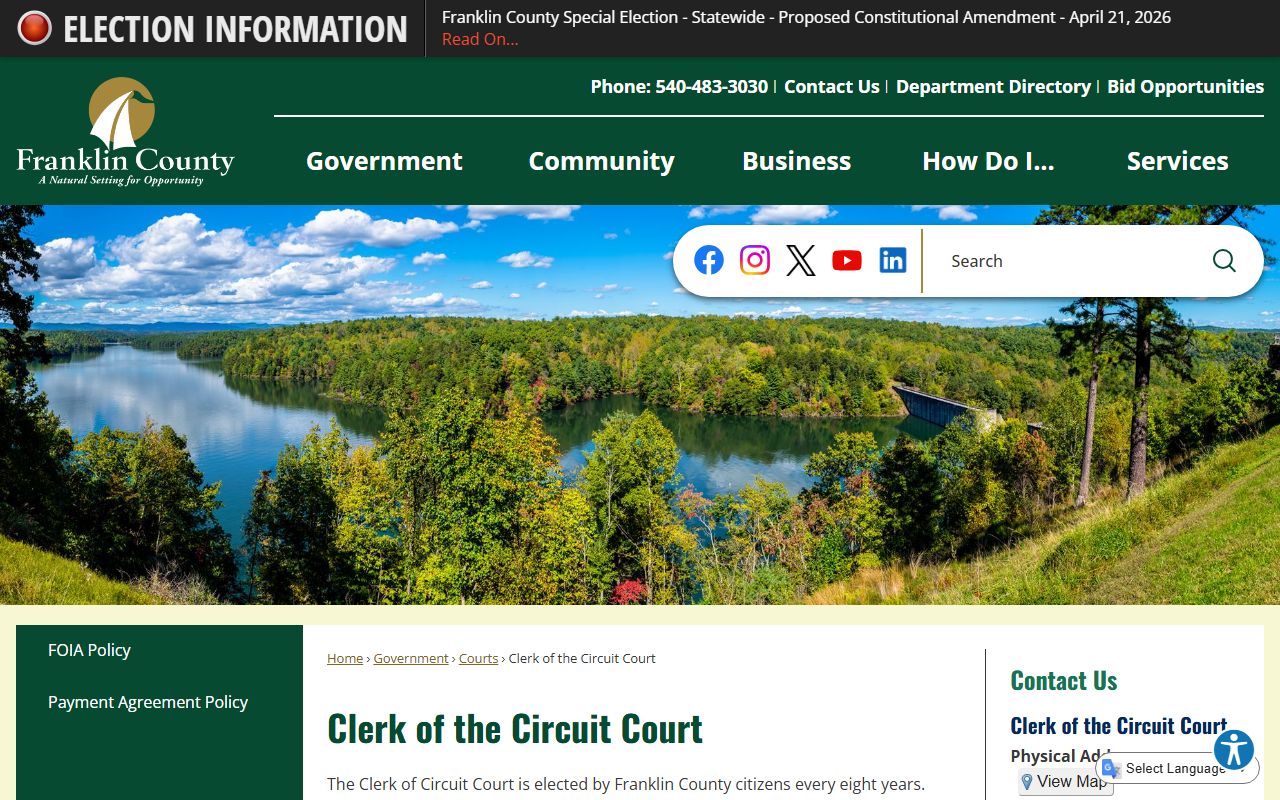 Franklin County Circuit Court court records