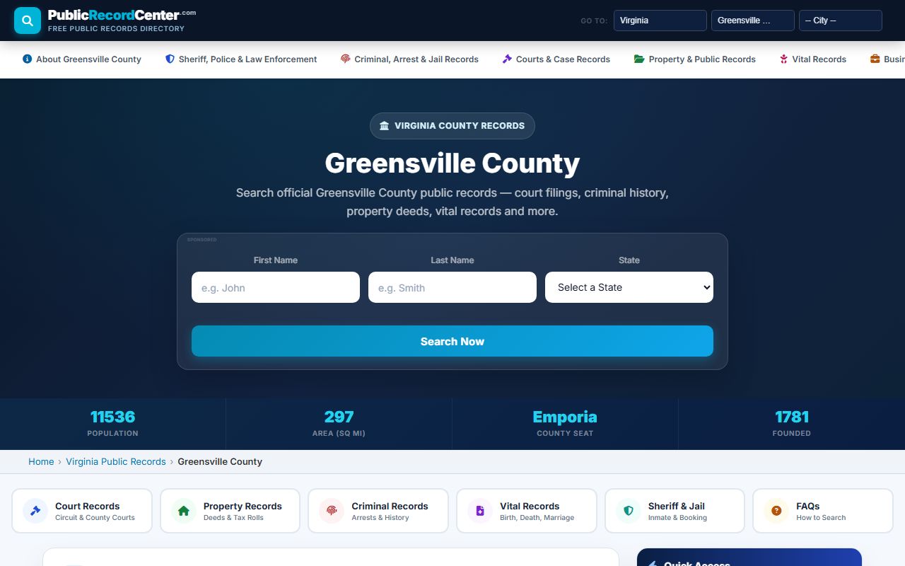 Greensville County court records overview